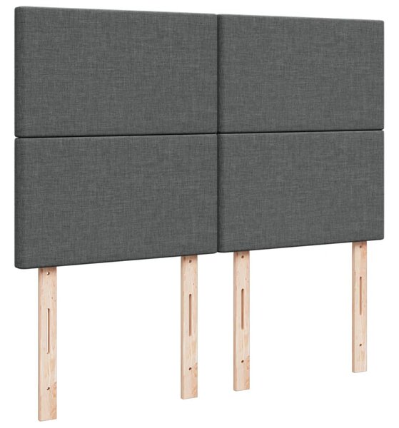 Box spring postel s matrací tmavě šedý 140 x 190 cm textil 3291657