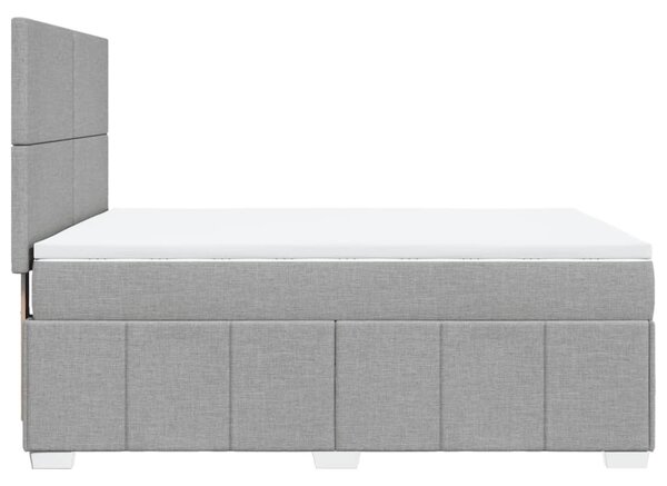 Box spring postel s matrací světle šedá 140 x 190 cm textil 3291656