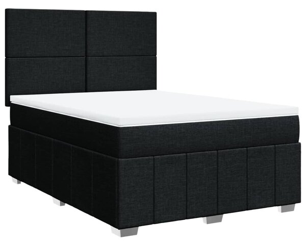 Box spring postel s matrací černá 140 x 190 cm textil 3291658