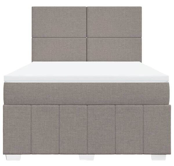 Box spring postel s matrací taupe 140x190 cm textil 3291660