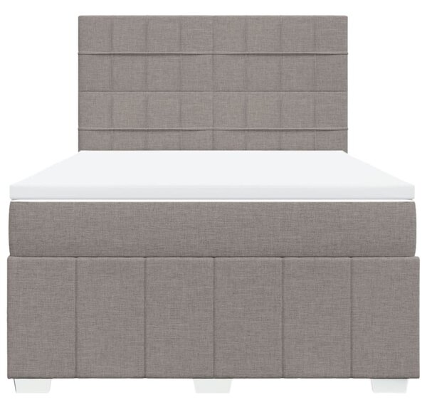 Box spring postel s matrací taupe 140x190 cm textil 3291667