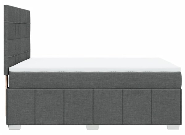 Box spring postel s matrací tmavě šedý 140 x 190 cm textil 3291664