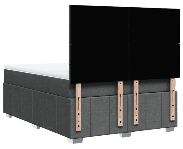 Box spring postel s matrací tmavě šedý 140 x 190 cm textil 3291664