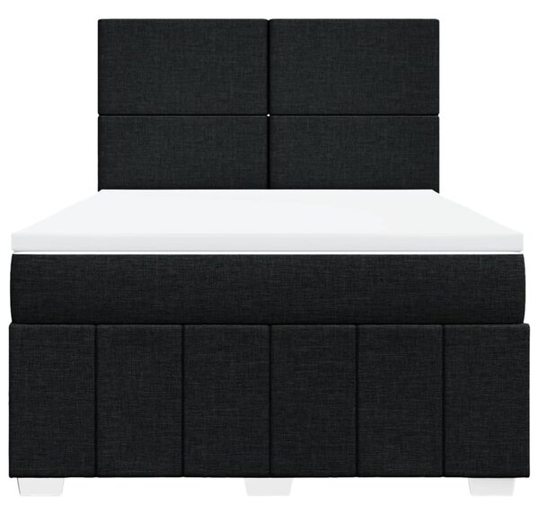 Box spring postel s matrací černá 140 x 190 cm textil 3291658