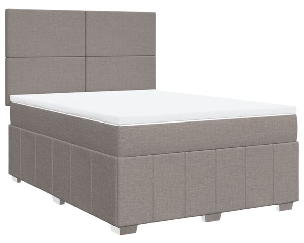 Box spring postel s matrací taupe 140x190 cm textil 3291660