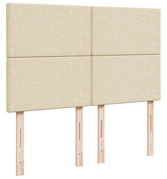 Box spring postel s matrací krémová 140x190 cm textil 3291661