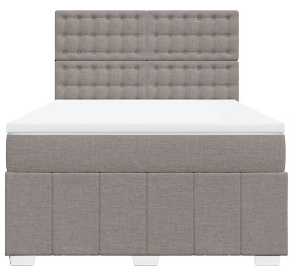 Box spring postel s matrací taupe 140x190 cm textil 3291681