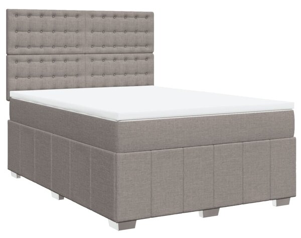 Box spring postel s matrací taupe 140x190 cm textil 3291681