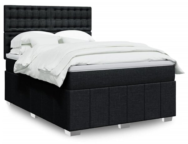 Box spring postel s matrací černá 140 x 190 cm textil 3291679