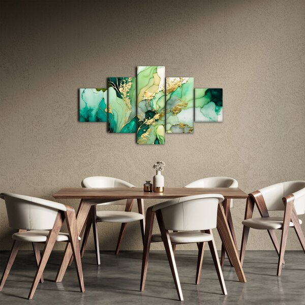 Obraz - Zelená abstrakce (125x70 cm)