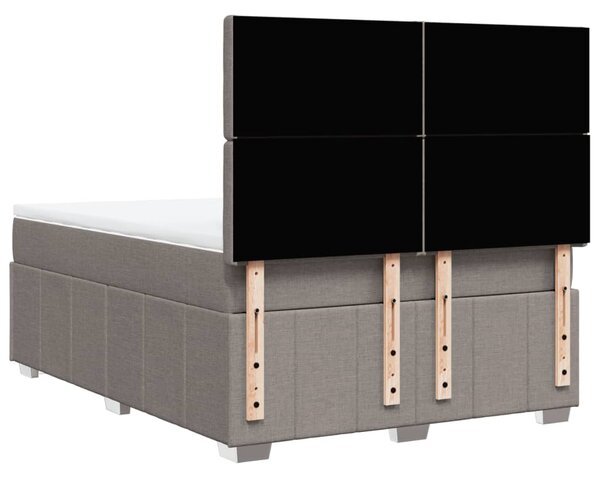 Box spring postel s matrací taupe 140x190 cm textil 3291681