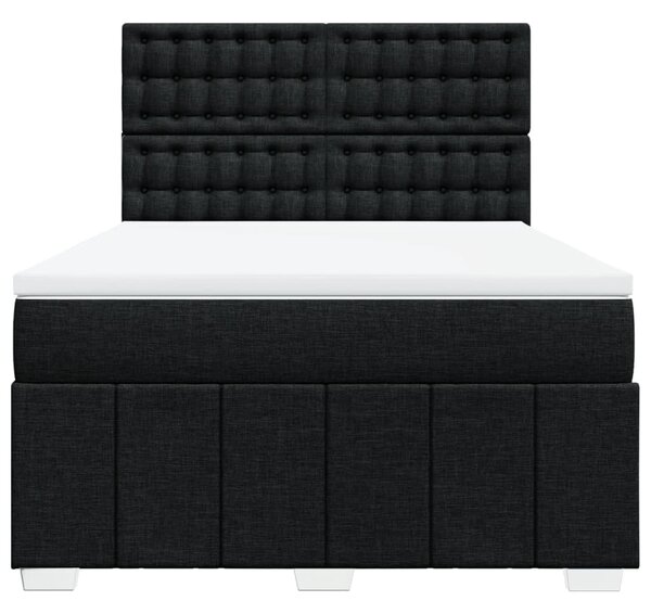 Box spring postel s matrací černá 140 x 190 cm textil 3291679