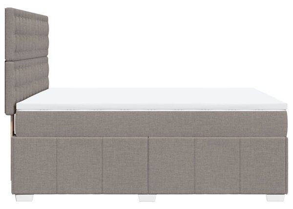 Box spring postel s matrací taupe 140x190 cm textil 3291681