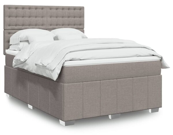 Box spring postel s matrací taupe 140x190 cm textil 3291681