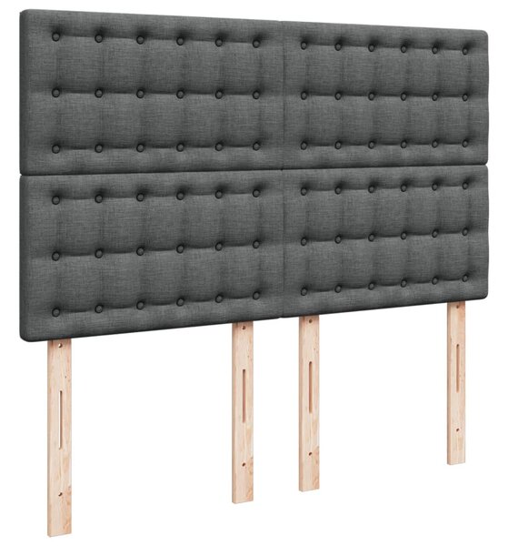 Box spring postel s matrací tmavě šedý 140 x 190 cm textil 3291678
