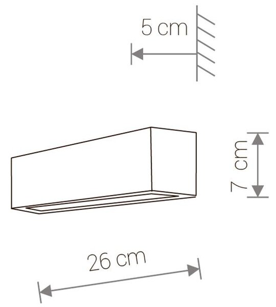 Svítidlo Nowodvorski STRAIGHT WALL GRAPHITE XS 6350