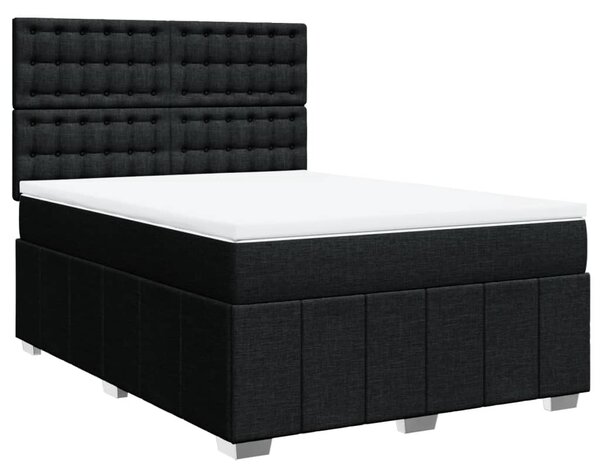 Box spring postel s matrací černá 140 x 190 cm textil 3291679