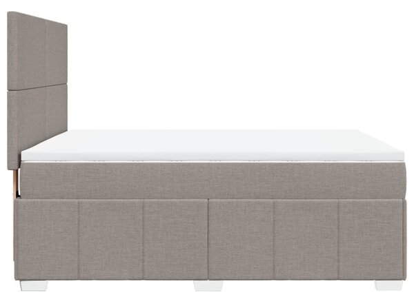 Box spring postel s matrací taupe 140x190 cm textil 3293960