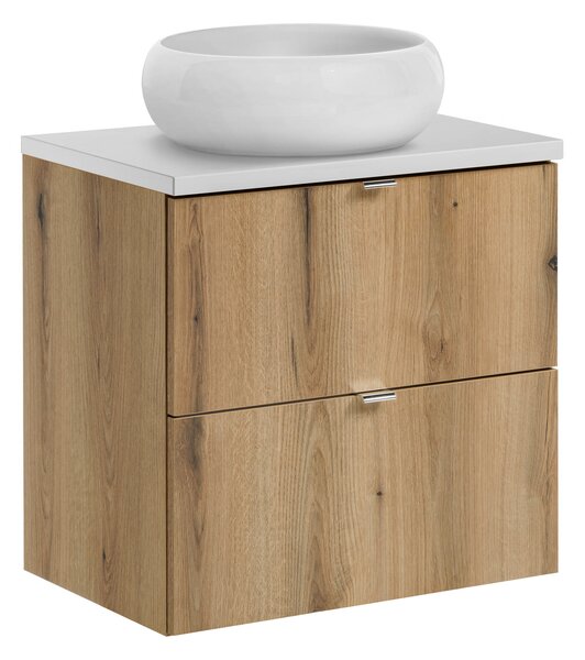 Comad Koupelnová skříňka s deskovým umyvadlem set Nova Oak II. 60 dub coast evoke/bílá