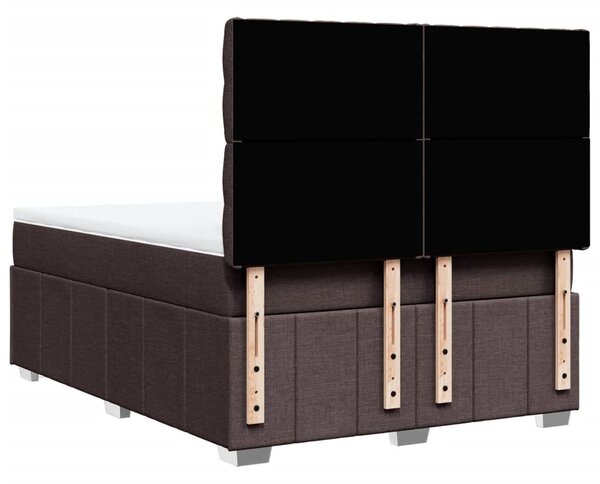 Box spring postel s matrací tmavě hnědá 140x200 cm textil 3291701