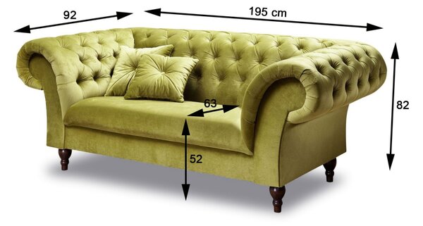 Pohovka Chesterfield Preston 2M