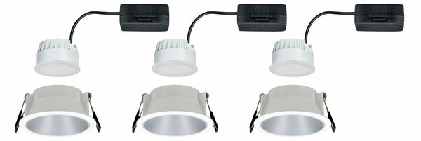 PAULMANN Vestavné svítidlo LED Cole 3x6,5W bílá/stříbrná mat 3-krokové-stmívatelné 2700K teplá bílá 934.10