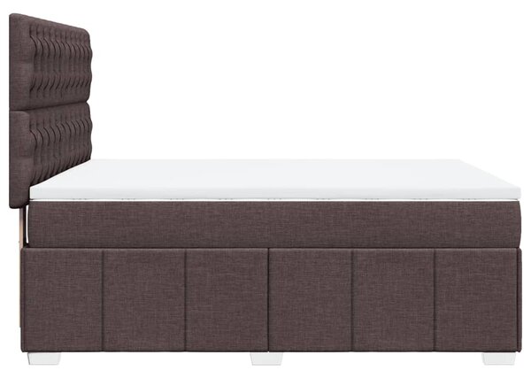 Box spring postel s matrací tmavě hnědá 140x200 cm textil 3291701