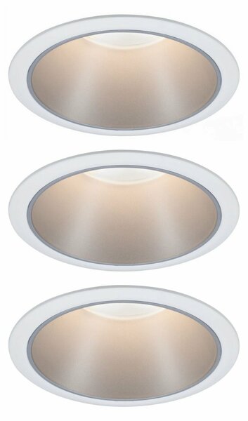 PAULMANN Vestavné svítidlo LED Cole 3x6,5W bílá/stříbrná mat 3-krokové-stmívatelné 2700K teplá bílá 934.10