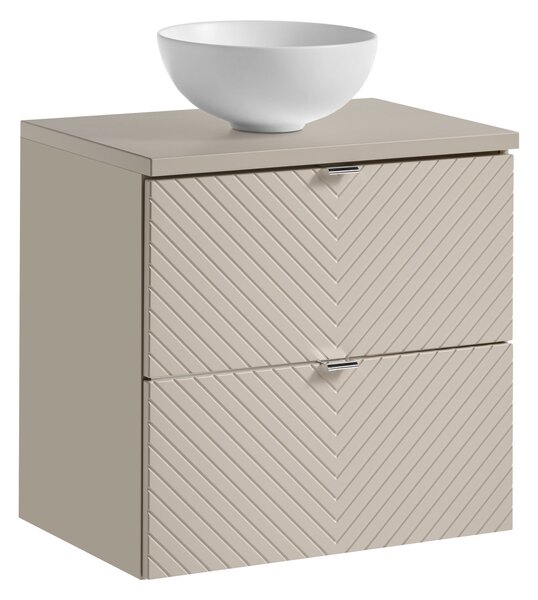 Comad Koupelnová skříňka s deskovým umyvadlem Viva Cashmere II. 60 kašmír