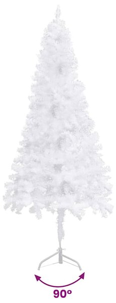Rohový umělý vánoční stromek bílý 240 cm PVC 329171