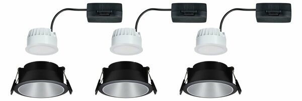PAULMANN Vestavné svítidlo LED Cole 3x6,5W černá/stříbrná mat 3-krokové-stmívatelné 2700K teplá bílá 934.08