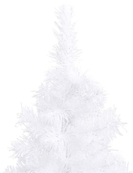 Rohový umělý vánoční stromek bílý 240 cm PVC 329171