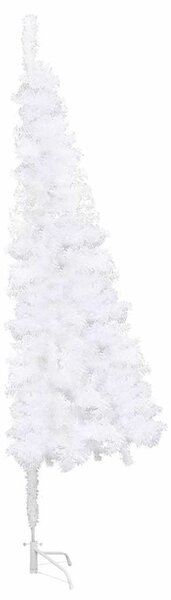 Rohový umělý vánoční stromek bílý 240 cm PVC 329171