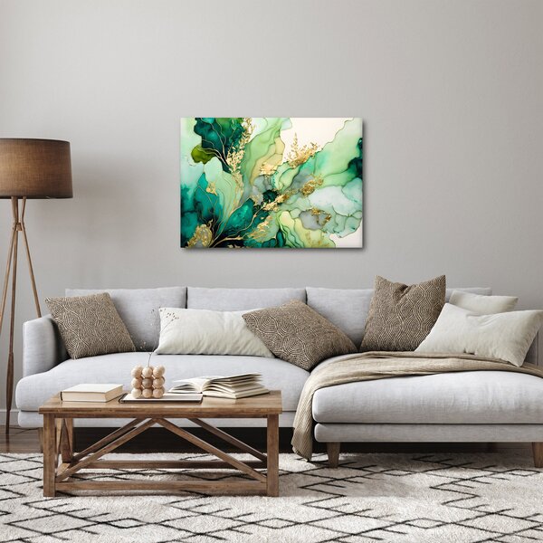 Obraz - Zelená abstrakce (70x50 cm)