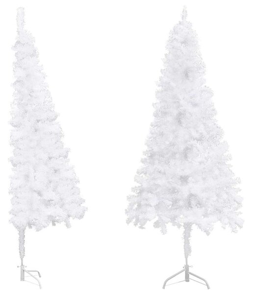 Rohový umělý vánoční stromek bílý 240 cm PVC 329171