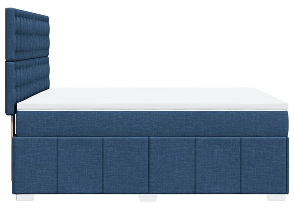 Box spring postel s matrací modrá 140x200 cm textil 3291711