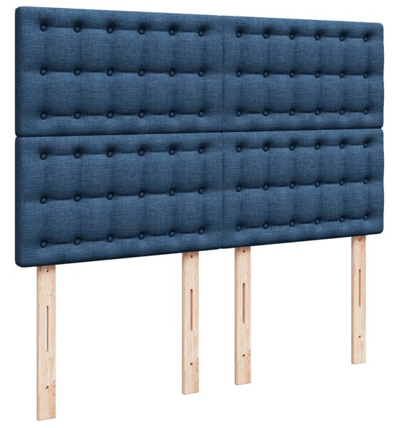 Box spring postel s matrací modrá 140x200 cm textil 3291711