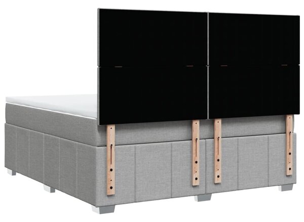 Box spring postel s matrací světle šedá 180 x 200 cm textil 3291740