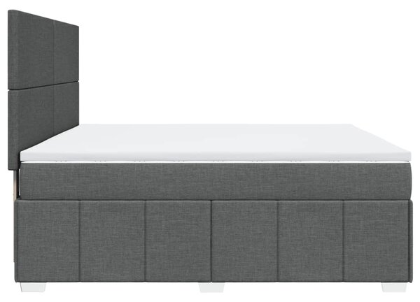 Box spring postel s matrací tmavě šedá 180x200 cm textil 3291741