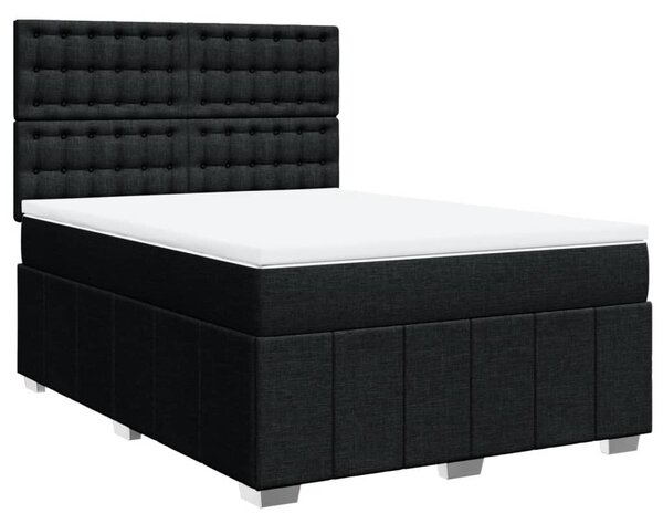 Box spring postel s matrací černá 160x200 cm textil 3291735