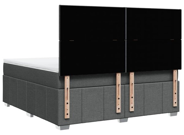 Box spring postel s matrací tmavě šedá 180x200 cm textil 3291741