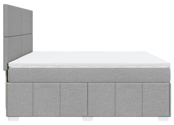 Box spring postel s matrací světle šedá 180 x 200 cm textil 3291740