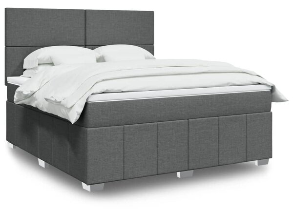Box spring postel s matrací tmavě šedá 180x200 cm textil 3291741