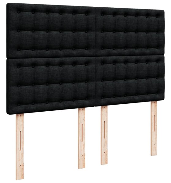 Box spring postel s matrací černá 160x200 cm textil 3291735