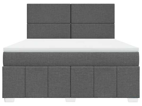 Box spring postel s matrací tmavě šedá 180x200 cm textil 3291741