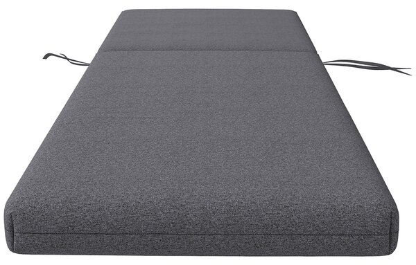 Outsunny Sada 2 polstrů na sluneční lehátko s upevňovacími pásy do zahrady - 190,5L x 58,4W x 7H cm šedá | Aosom