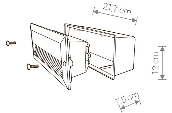 Schodišťové svítidlo Nowodvorski BASALT 3412