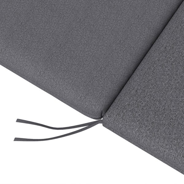 Outsunny Sada 2 polstrů na sluneční lehátko s upevňovacími pásy do zahrady - 190,5L x 58,4W x 7H cm šedá | Aosom