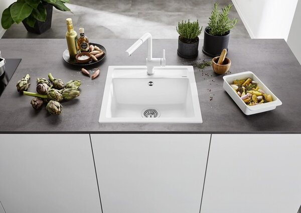 Blanco Dalago 5, silgranitový dřez 515x510x190 mm, 1-komorový, černá, BLA-525871