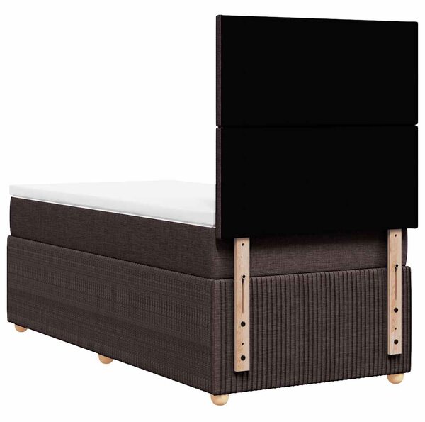 Box spring postel s matrací tmavě hnědá 80x200 cm textil 3291879
